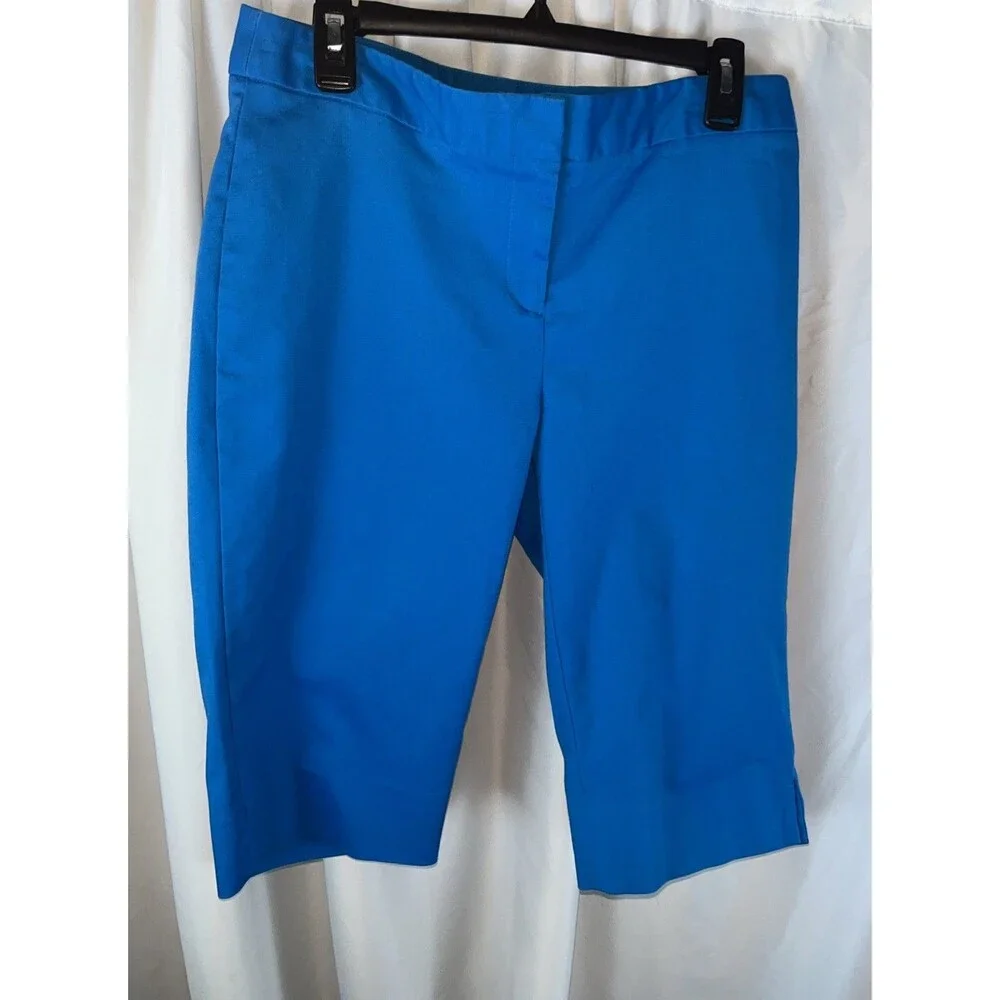 Rafaella Curvy Fit Women’s Capri Bermuda Blue Shorts Size 8 Y2K Coastal Mermaid